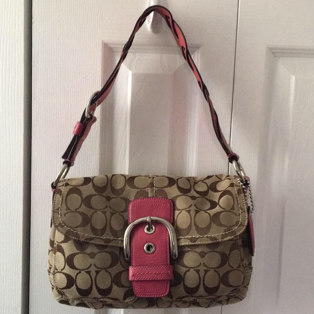 Vintage Coach Signature Collection Pocket Flap Bag